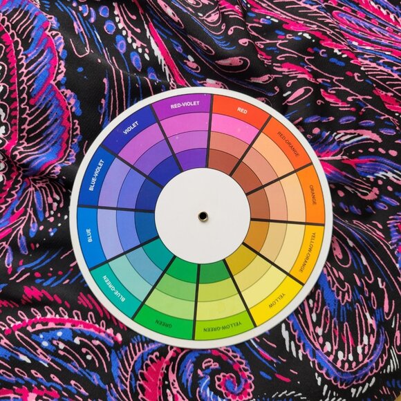 Catherines Anywear Womens Skirt 1X Plus Midi Purple Pink Paisley PAI57E - Picture 6 of 7